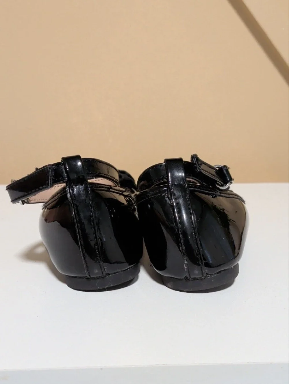 Sugar Black Patent Kids' Bow Ankle-Strap Dress Shoes